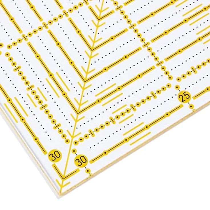 Omnigrid Prym Universal Lineal 31,5 x 31,5 cm, transparent, mit metrischer Skala und Winkelmarkierungen – Bild 3