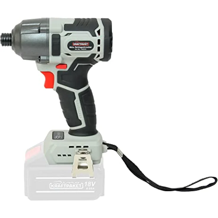 Dino KRAFTPAKET 18V-180Nm Bürstenloser Akku Schlagschrauber 1/4 Zoll Innen-Sechskant-Aufnahme mit 3-stufigem Drehkraft-Begrenzer, LED-Leuchte, Brushless Motor in blau – Bild 3
