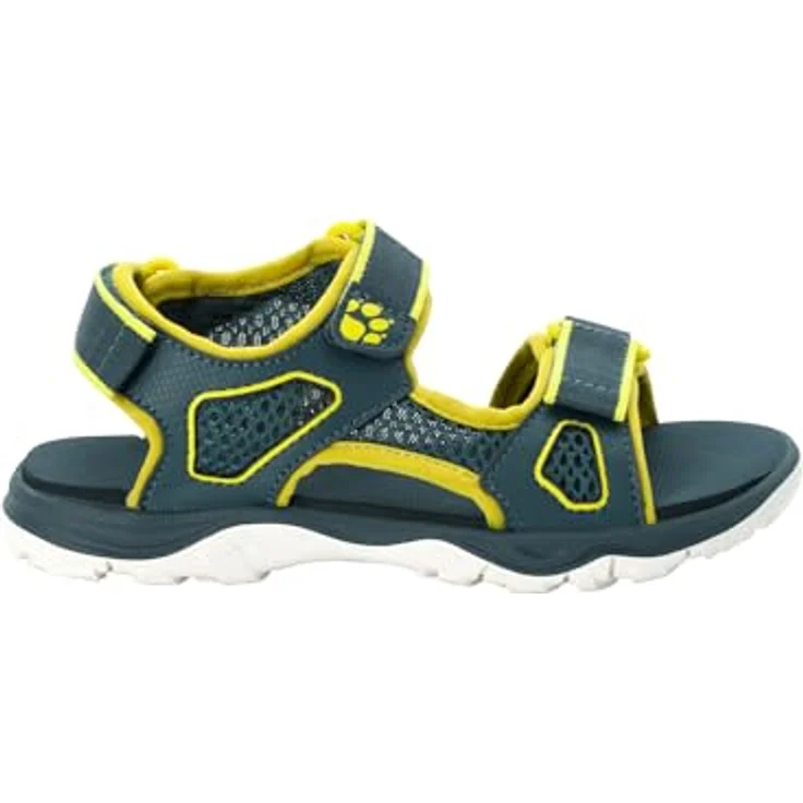 Jack Wolfskin Taraco Beach Sandal K, Unisex Sicherheitssandalen mit EVA-Dämpfung und Gummisohle, Grün, Größe 28 – Bild 4