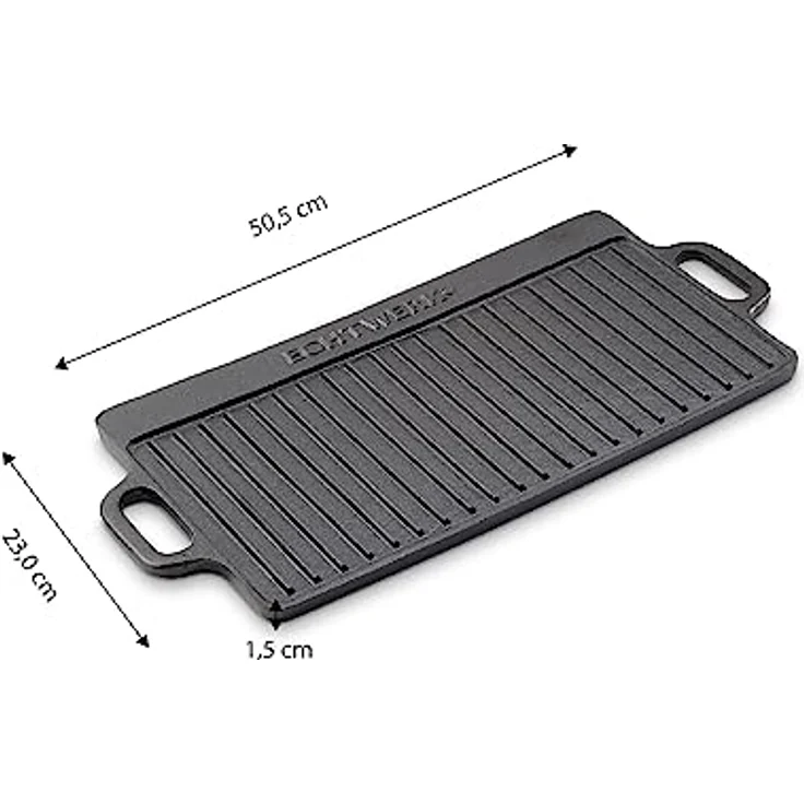 Echtwerk Grillplatte, Gusseisen, 50,5 x 23 x 1,5 cm – Bild 7
