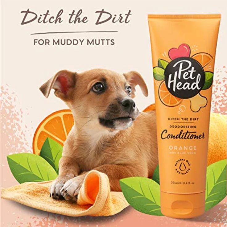 Pet Head Tiershampoo Ditch the Dirt, Conditioner für Hunde mit Orangenduft, 250 ml – Bild 3
