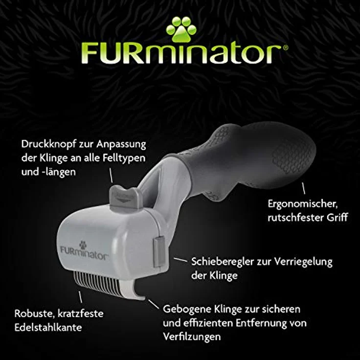 FURminator Uni Einstellbare Dematter Tool, Rostfreier Stahl, Clear, 1 Stück (1er Pack) – Bild 3