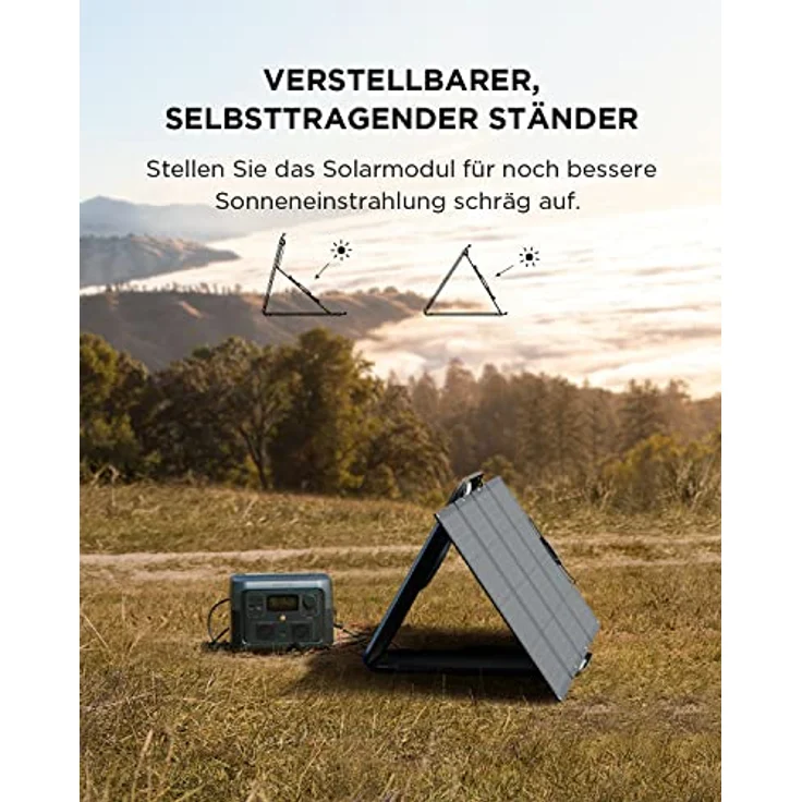 EcoFlow RIVER 2 MAX, Tragbare Powerstation mit 512Wh und 160W faltbarem Solarpanel, 1000W Leistung, ultraleicht 6kg – Bild 6