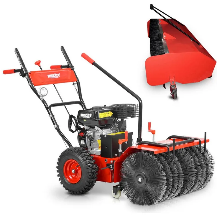 Hecht 8616 SE Benzin-Kehrmaschine, 62 cm Arbeitsbreite, 6,5 PS, Elektrostart mit Auffangbehälter