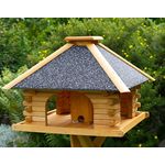 Massives Futterhaus mit Strukturputz V20 Stein, Vogelhaus, Vogelvilla, Vogelhäuschen, Vogelhäuser, Vogelfutterhaus