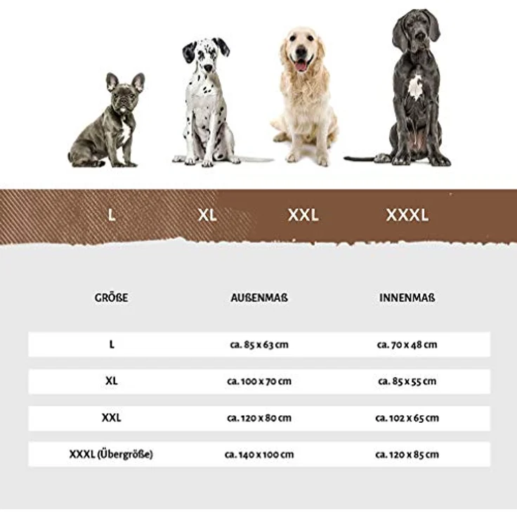 Knuffelwuff Orthopädisches Eck Hundebett Winslow aus Laser-gestepptem Kunstleder L 85 x 63cm Lehne Rechts Schwarz – Bild 3