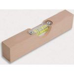 Hofmeister Holzwaren Mini-Wasserwaage aus Holz, mit Libelle, für Bilder, Möbel & Fußböden, kleine Maurerwaage, Made in Germany (15 cm)