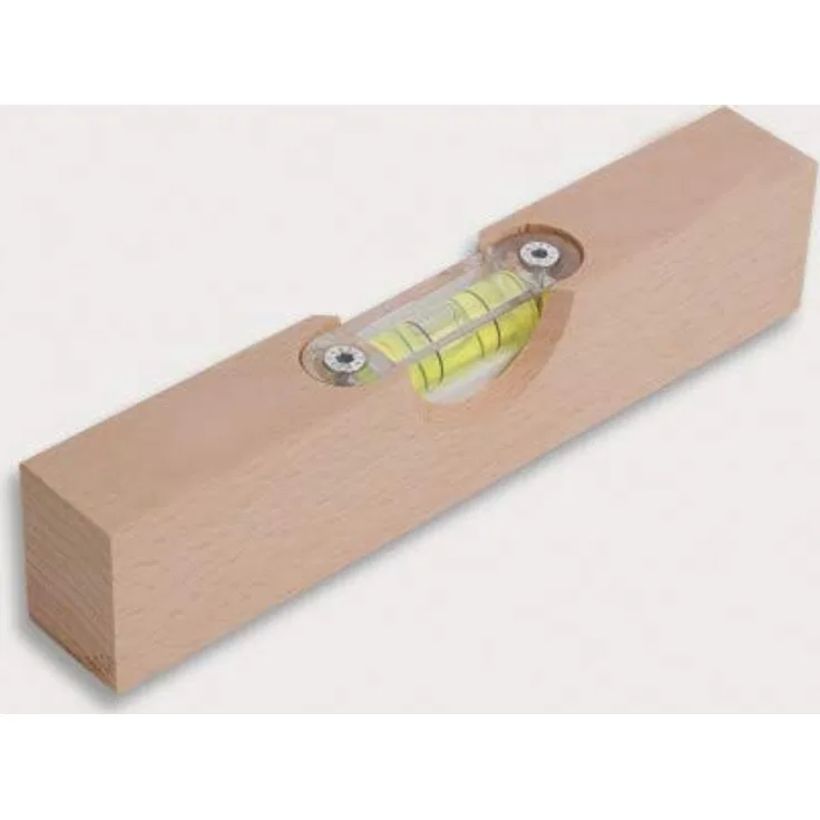 Hofmeister Holzwaren Mini-Wasserwaage aus Holz, mit Libelle, für Bilder, Möbel & Fußböden, kleine Maurerwaage, Made in Germany (15 cm)