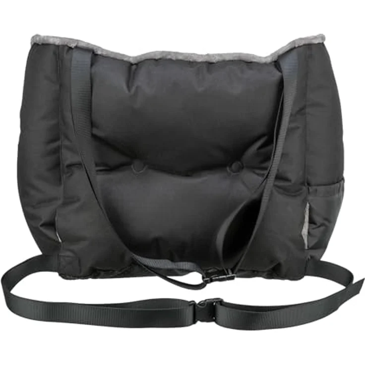 TRIXIE Tier-Autoschondecke, Autositz/Reisebettchen mit weicher Polsterung, schwarz/grau, Maße 50 x 40 x 50 cm – Bild 8