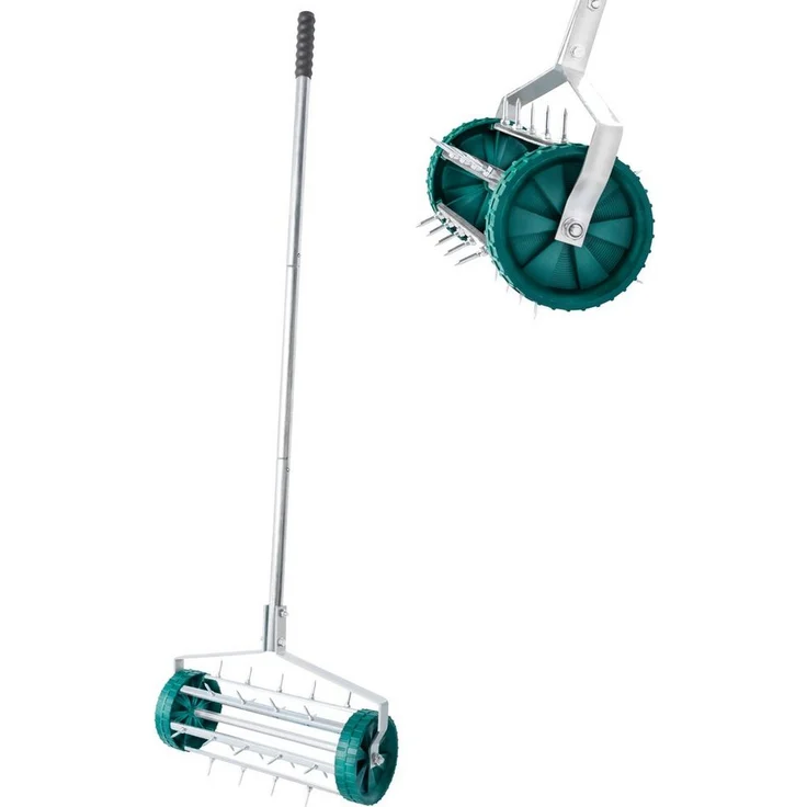 UPP Rasenlüfter, 42 cm Arbeitsbreite mit Lüfterwalze, Kunststoffgehäuse, 27 Stahlfederzinken – Bild 1