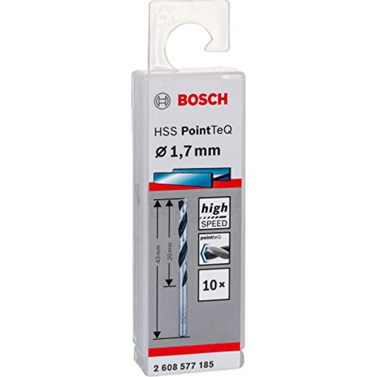 Bosch Metallspiralbohrer-HSS PointTeQ, DIN 338, 1,7 mm, 10er-Pack (2608577185) – Bild 3