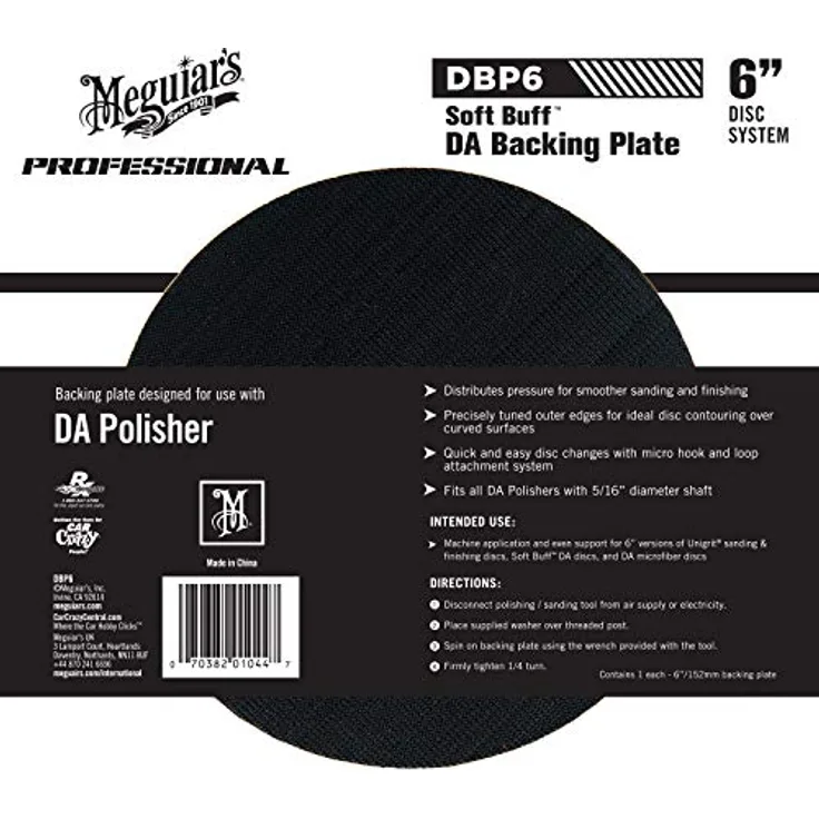 Meguiars polierscheibe Soft Buff Stützteller 6 Zoll - DBP6