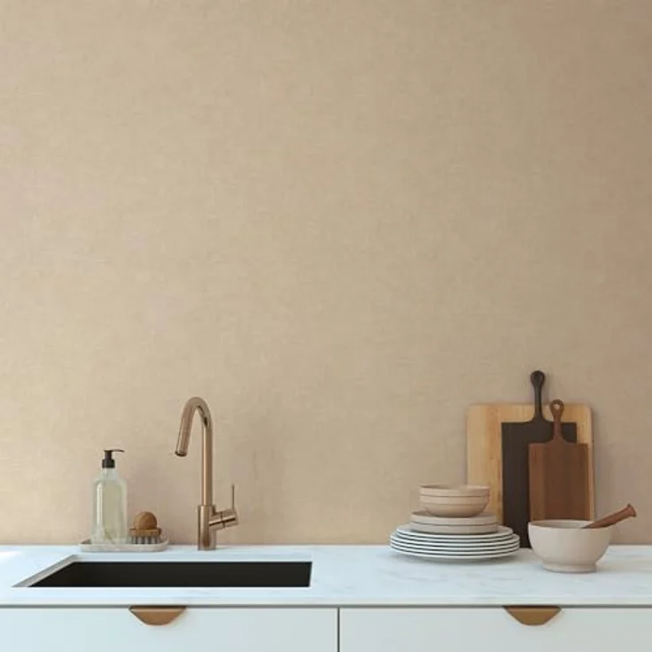 A.S. Création Smart Surfaces Einfarbige Vliestapete in Textiloptik 10,05 m x 0,53 m - Grau, Beige - Licht- und scheuerbeständig, Made in Germany – Bild 2