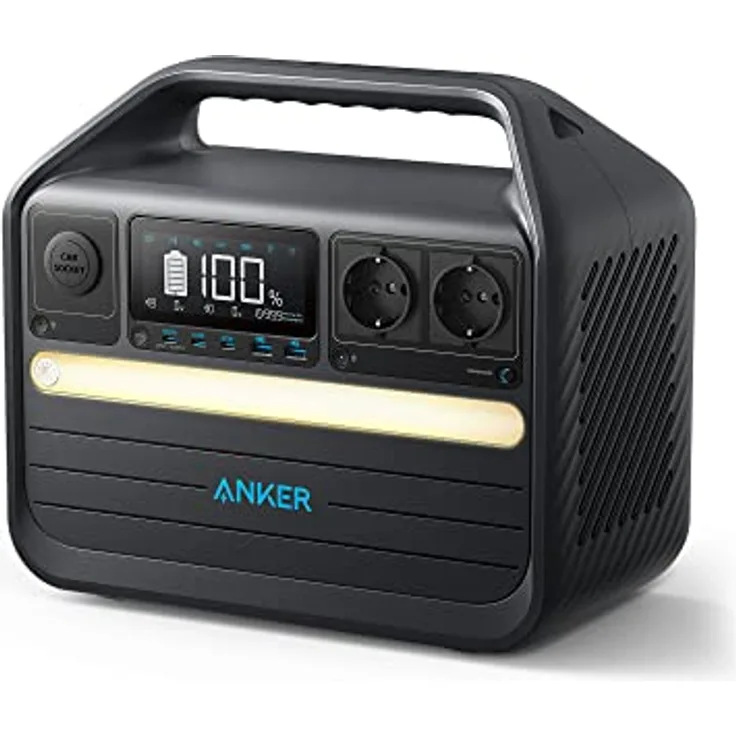Anker 555 Powerstation, tragbare PowerHouse 1024Wh LiFePO4, 1000W mobiler Solargenerator, 3 USB-C PD Anschlüsse mit 100W, Stromversorgung für Camping, Wohnmobile & Stromausfälle mit 5 Jahre Garantie