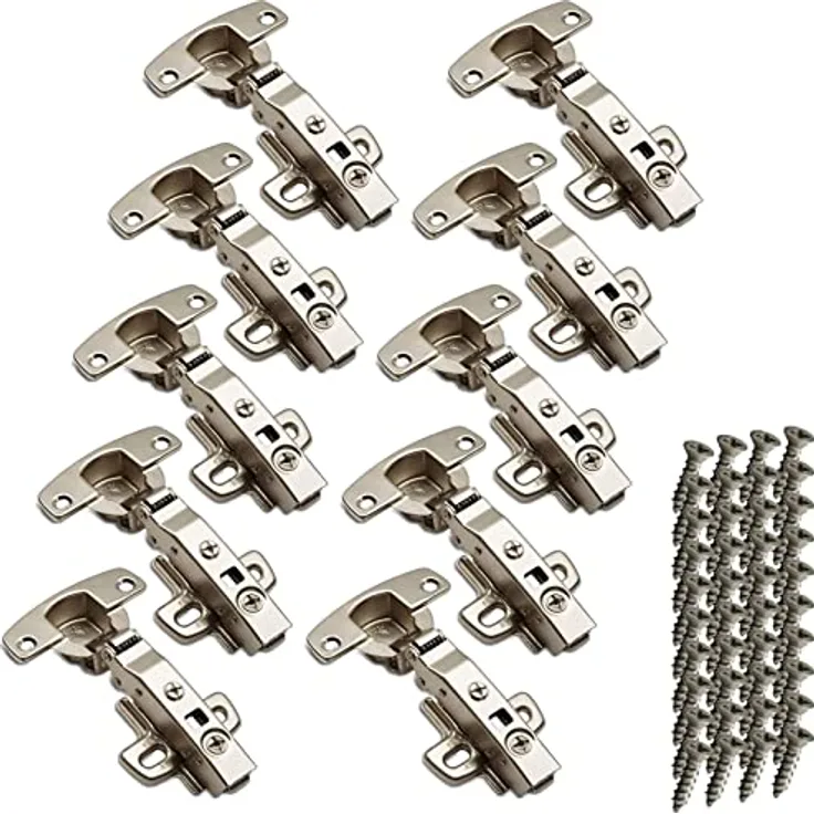 Sotech Hettich Sensys 8645i TH52 110 Grad Eckanschlag Standard Scharnier, 10 Stück inkl. M4x16mm Schrauben mit Soft Close, Höhe 1,5 mm