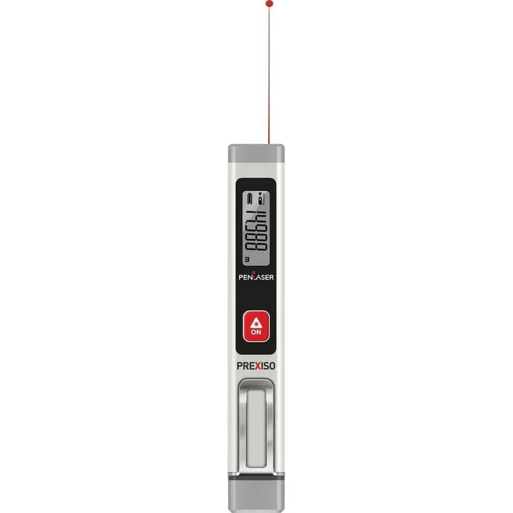 PREXISO Entfernungsmesser REXISO Laser-Entfernungsmesser mit Clip, ideal für Bauunternehmer, Immobilienmakler und Bodenbelagsprojekte