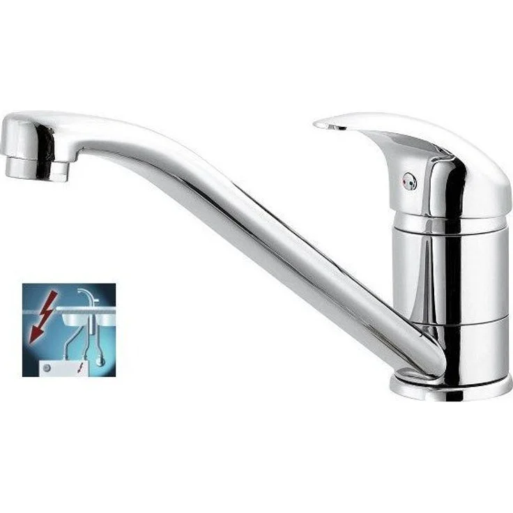 Primaster Küchenarmatur Sydney, verchromte Niederdruck Einhebelmischer mit Marken-Luftsprudler und robuster Messing-Oberfläche, silber