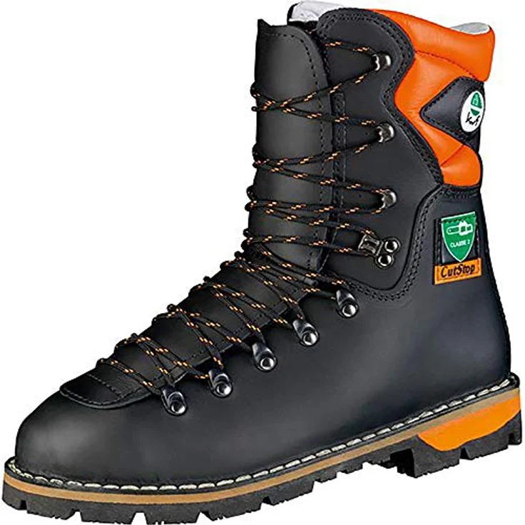 EIBE Forstsicherheitsstiefel Kl. 2, S3, Größe 43, Schnittschutz, Schwarz – Bild 2