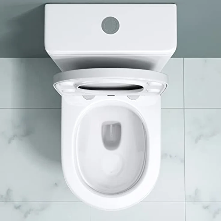 doporro Design Stand wc 108T inkl. Softclose Absenkautomatik 37x65x83cm Stand-Toilette Weiß spülrandlos – Bild 4