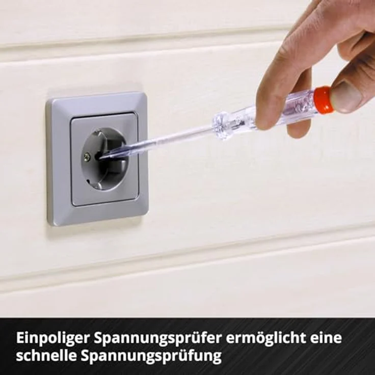Einhell Elektriker-Schraubendreher-Set 5-tlg., isolierte Werkzeuge mit ergonomischen Griffen, Spannungsprüfer und S2-Klingen, für Elektroinstallationen – Bild 3