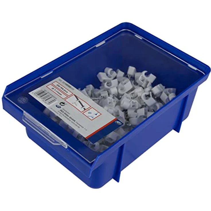 REV Expressschellen, 200 St. Nagelschellen - Kabelschellen, 7-11mm, Nagellänge 25mm, Weiss – Bild 4
