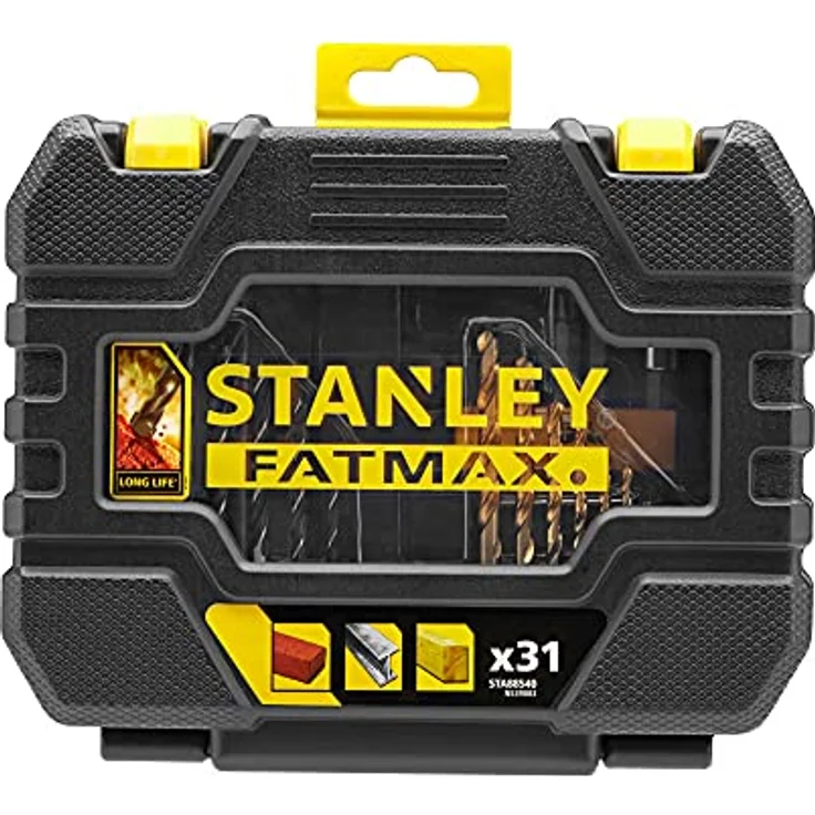 Stanley Fatmax STA88540, 31-teiliges Bit- und Bohrer-Set für Holz, Stein und Metall im robusten Koffer – Bild 3