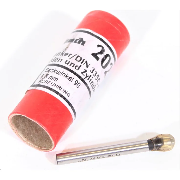 myMAW 2x IBACH Kegelsenker HSS 90° 4,3 mm Bohrer Kegel Zylinderschaft DIN 335C 202000