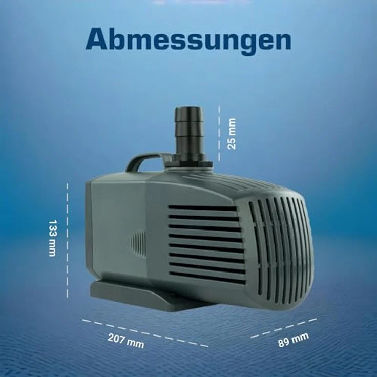 KERRY ECO Salz-Wasserpumpe – 4.000 L/H, 70 Watt, 10m Kabel, 3,1m Förderhöhe, Teichpumpe, Wasserspielpumpe | Tauchpumpe | Springbrunnen-Pumpe – Bild 7