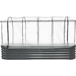 HC Garten & Freizeit Hochbeet mit Mesh-Abdeckung Beet Pflanzkübel Frühbeet Gartenbeet