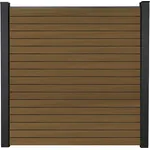 GroJa Solid Steckzaun Rhombus, 180 x 180 cm, Teak, aus BPC mit elegantem Design und Schattenfugen