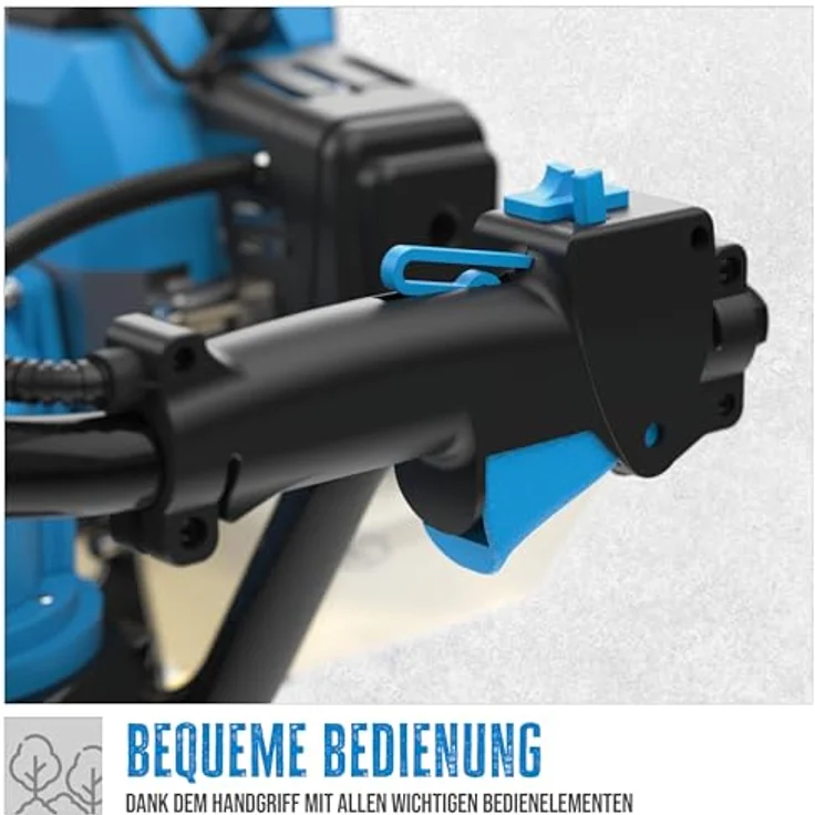 Güde Erdbohrer GE 2200, 2,2 kW Benzinmotor mit 3 Bohraufsätzen, blau-schwarz-silberfarben – Bild 5