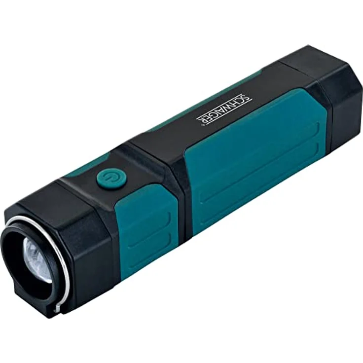 SCHWAIGER WLED3120, Arbeitslicht 2in1 mit ausziehbarem Licht und Taschenlampe, spritzwassergeschützt, starke COB-LED, mit Haken und Magnethalterung – Bild 2