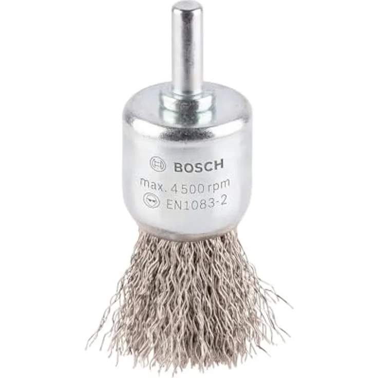 BOSCH Pinselbürste, Edelstahl, gewellter Draht, 0,3 mm, 25 mm, 4500 U- min, 2608622127 – Bild 2