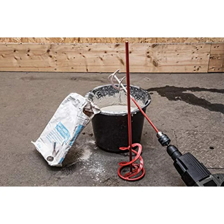 Connex Wendelrührer - Ø 100 x 590 mm - Sechskant-Schaft - Geeignet für Estrich, Mörtel & Putze - Mischgut bis 15 kg - Für 13 mm Bohrfutter-Mörtelrührer-Rührquirl-Rührkorb - COX782387 - Preisvergleich – Bild 4