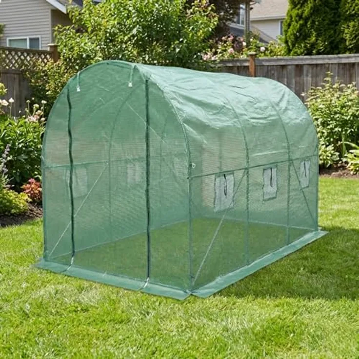 EDENIA Folie für Gartenfolientunnel TENDO, Ersatzfolie 300 x 200 x 200 cm mit UV6-Filter und 6 Insektenschutzfenstern
