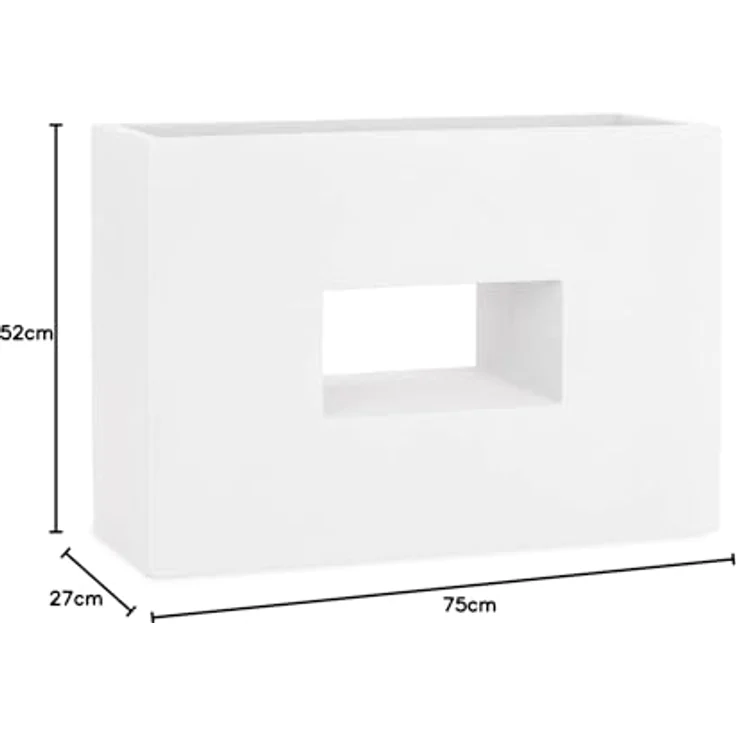 Pflanzwerk® VISTA Premium Pflanzkübel, rechteckiger Blumenkübel aus Fiberglas mit Lotus-Effekt, handgefertigt, frostbeständig, 20-25 Liter – Bild 8