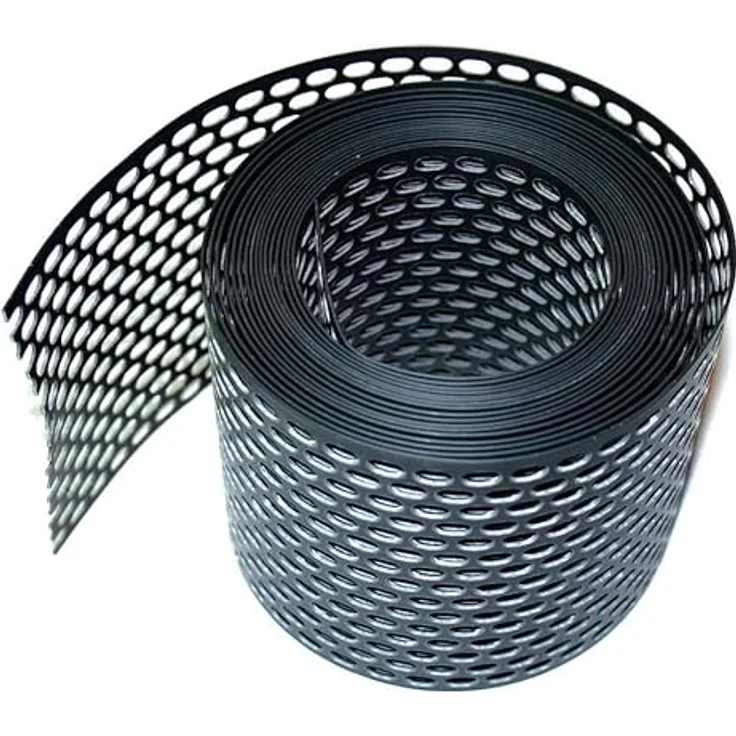 Lüftungsgitter, Traufgitter 50 mm x 5 m für Gartenhaus, Lüftungsband Anthrazit, Mäusegitter für den Garten – Bild 2