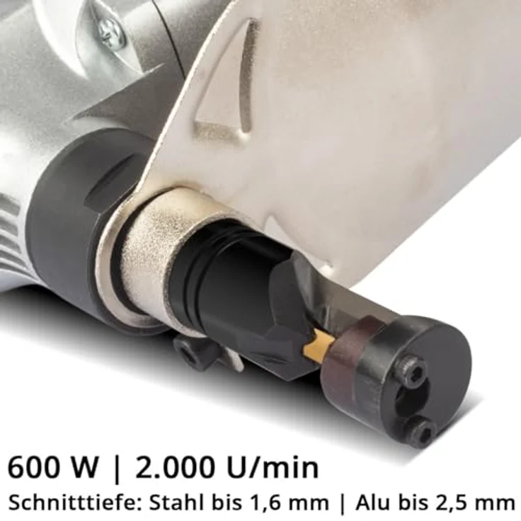 Stahlwerk Blechknabber BK-600 ST, Elektroblechschere mit 600W, 2.000 U/min und Schnitttiefe bis 2,5mm – Bild 3