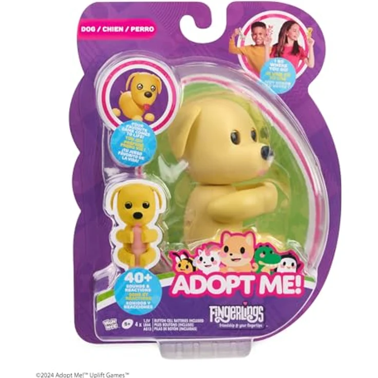 Fingerlings Adopt Me Dog, Interaktives Haustier mit über 40 Geräuschen und Reaktionen, blau – Bild 5