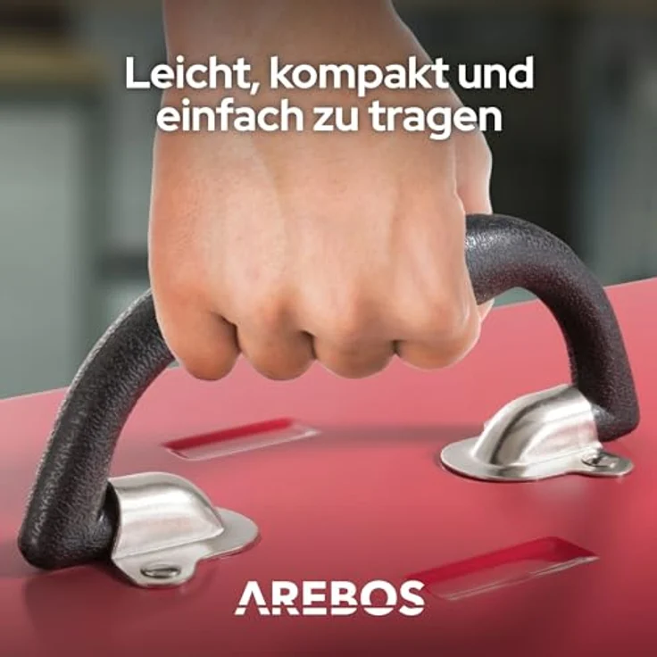 Werkzeugkoffer mit 3 Schubfächer rot - Werkzeugkasten Werkzeugbox Werkzeugkiste - rot - Arebos – Bild 6