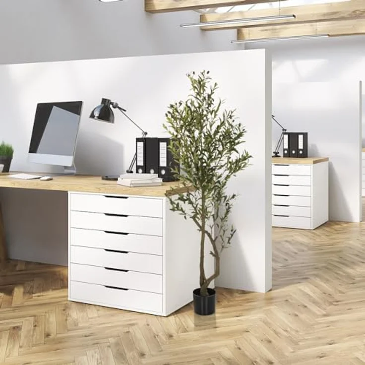 hjh OFFICE Kunstpflanze Olive I Deko Olivenbaum künstlich 172 cm, pflegeleichter Kunstbaum, 871053 – Bild 4