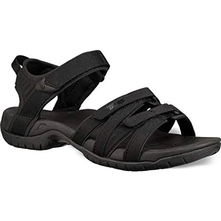 Teva Tirra, Damen Sicherheitssandalen, Schwarz, verstellbare Riemen, schnell trocknendes Material, rutschhemmende Laufsohle, gepolstertes Fußbett, Größe 36