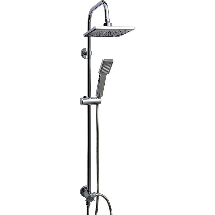 Ridder Brausegarnitur Mauritius, Regen-Dusch-Set aus Edelstahl mit Easy-Clean Düsen, chromfarben