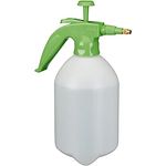 Relaxdays Drucksprüher 2 Liter, einstellbare Messingdüse, für Wasser & Unkrautvernichter, Sprühflasche Garten, weiß/grün, 32 x 21 x 12.5 cm