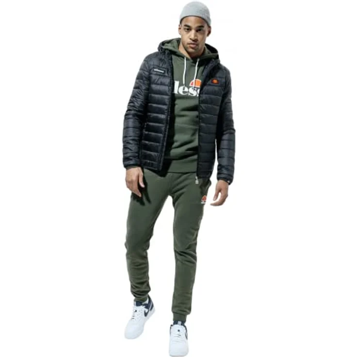 Ellesse Steppjacke Lombardy L (1-St), Arbeitsjacke in 100% Mikro-Polyester, Steppeinsätze, verdeckte Taschen und Kapuze, gesticktes Semi-Palla und ellesse-Logo, blau – Bild 4