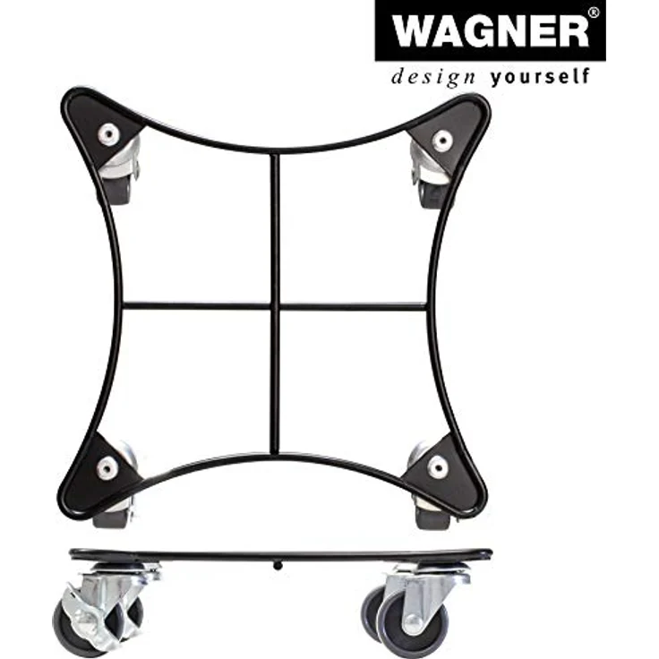 WAGNER design yourself Pflanzenroller BLACK RETRO EDITION I rund & eckig I In & Outdoor I schwarz & taupe – Bild 5