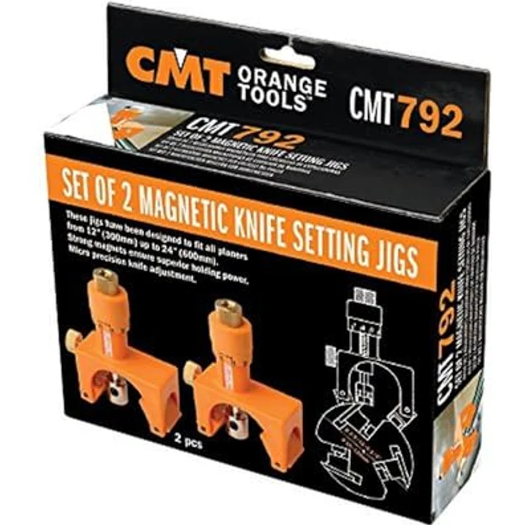 CMT Orange Tools CMT792 Set, 2 Magnetische Regler für Hobelmesser mit Fixierschraube – Bild 3