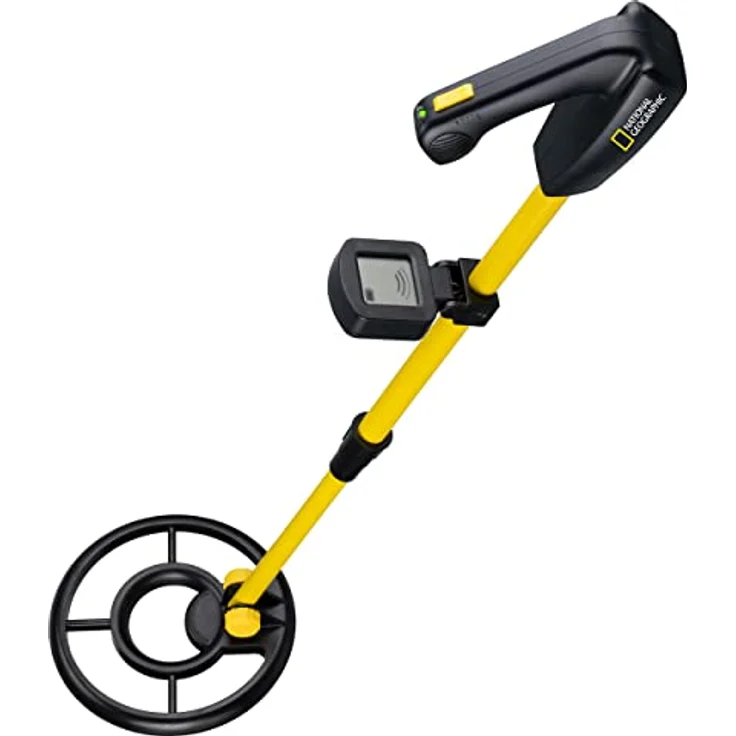 National Geographic Metalldetektor für Kinder mit 12 cm Suchtiefe, bis zu 15 cm wasserdichter Suchspule und LCD-Display, höhenverstellbar von 76 bis 88 cm, hochpräzises Metallsuchgerät für Anfänger – Bild 1