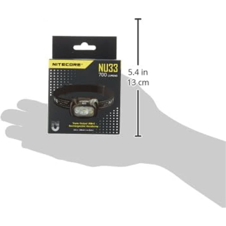 Nitecore LED Stirnlampe NU33, USB-C-aufladbar, 700 Lumen, Rotlicht, 1-Stück – Bild 3