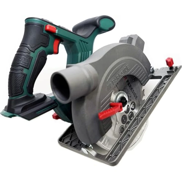 HEADNMORE® Bundle - PARKSIDE® 20V Akku Handkreissäge PHKSA 20 und HEADNMORE® Schlüsselanhänger (ohne Akku), präzise Schnitte in Holz, PVC und Leichtbaustoffe, Laserführung, kompatibel mit PARKSIDE X 20 V Team | Silber – Bild 5